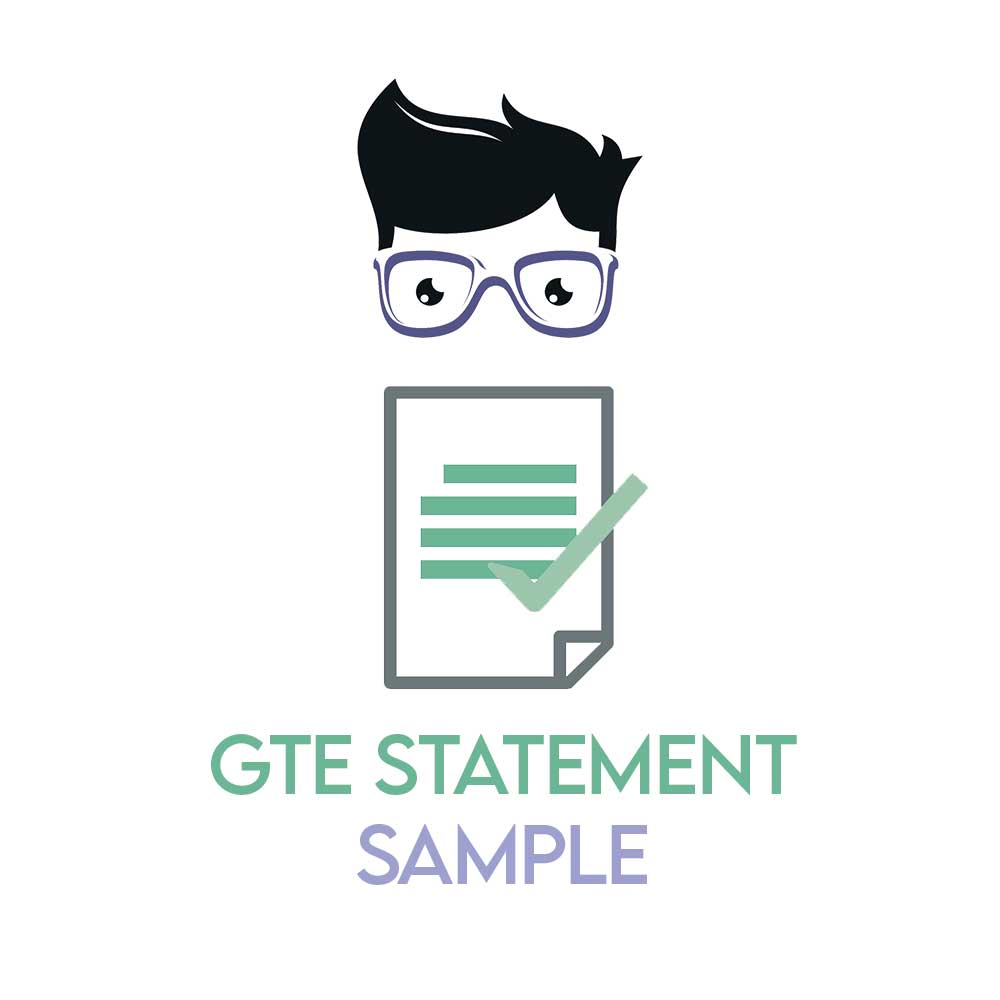 GTE/SOP STATEMENT SAMPLE